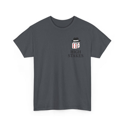 Mens Front Back print tee, Gambling Shirt, Casino Style Tee, Poker Lover Gift, Gaming Apparel, Slot Machine Graphic, Gambling Gift