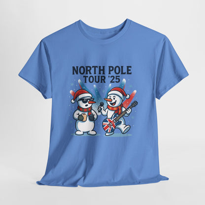 North Pole Tour 25 Women's Christmas T-Shirt, Funny Holiday Music Tee