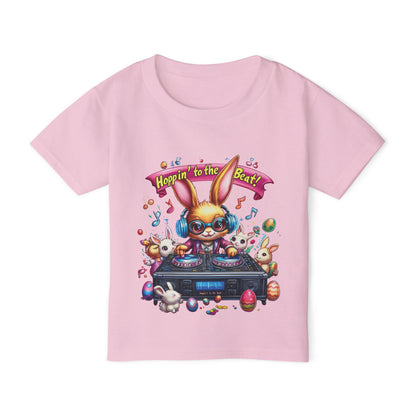 DJ Bunny Easter Toddler T-Shirt - Fun Music Bunny Tee for Kids Ages 2 - 6, Hoppin to the Beat Design, Cute Spring Holiday Gift Idea