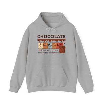 Chocolate Lover's Comfort Hoodie, Perfect Gift for Chemistry Lovers, Casual Wear, Sweet Treats Enthusiasts, Birthdays, Chemistry Students