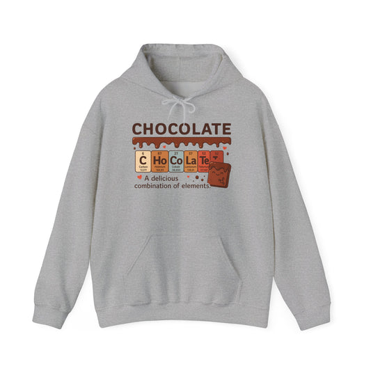 Chocolate Lover's Comfort Hoodie, Perfect Gift for Chemistry Lovers, Casual Wear, Sweet Treats Enthusiasts, Birthdays, Chemistry Students