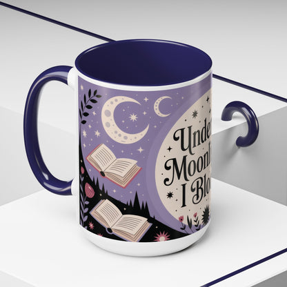 Under the Moonlight I Bloom Mug, Witchy Moon Magic Coffee Cup, Feminine Mystic Gift for Spiritual, Self Growth Lovers, Coffee Mug (11, 15oz)