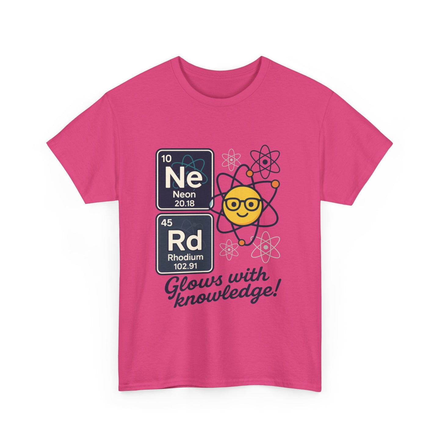 Funny Womens Nerd T-Shirt, NeRd Periodic Table Shirt, Glowing Knowledge Tee, Science Lover Gift, Chemistry Shirt, STEM Apparel, Science Tee