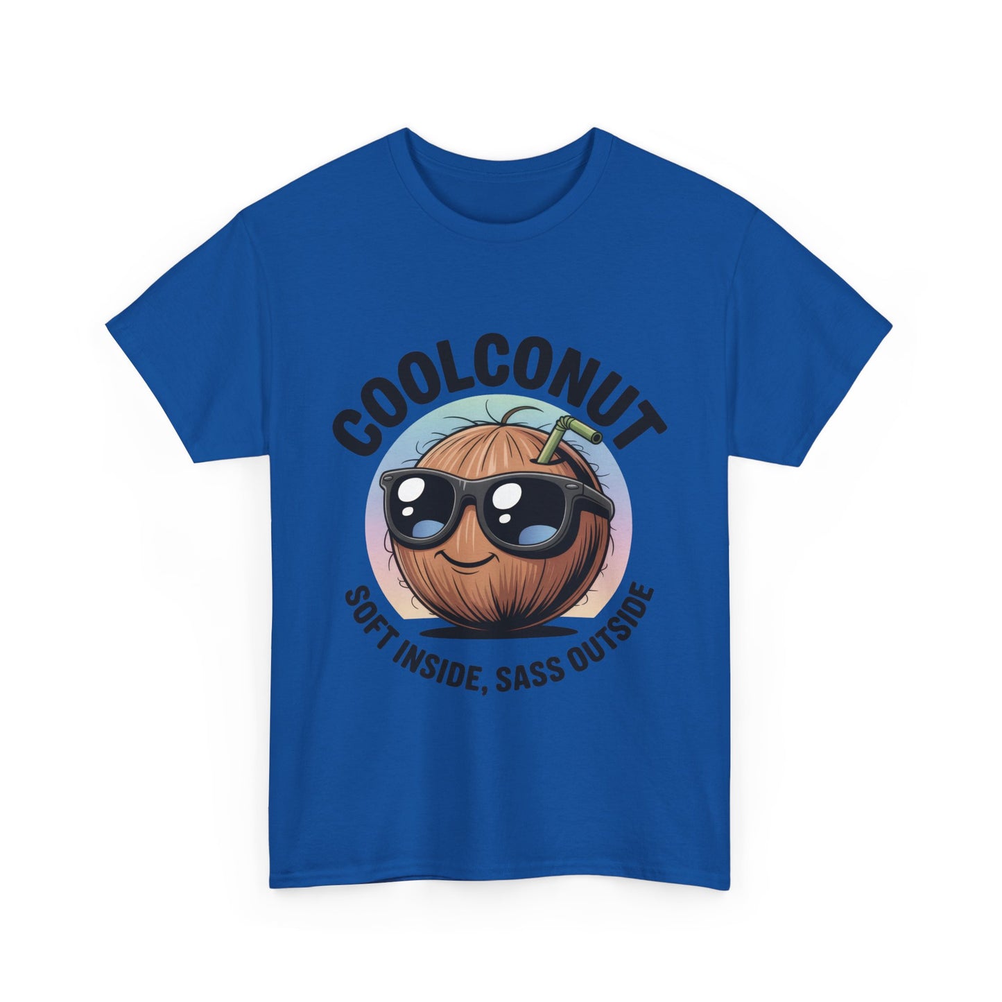 Coolconut Graphic Men's Tee, Soft Inside Sass Outside, Men's T-Shirt for Beach Lovers, Men's Fun Gift, Summer Vibes, Humor Apparel
