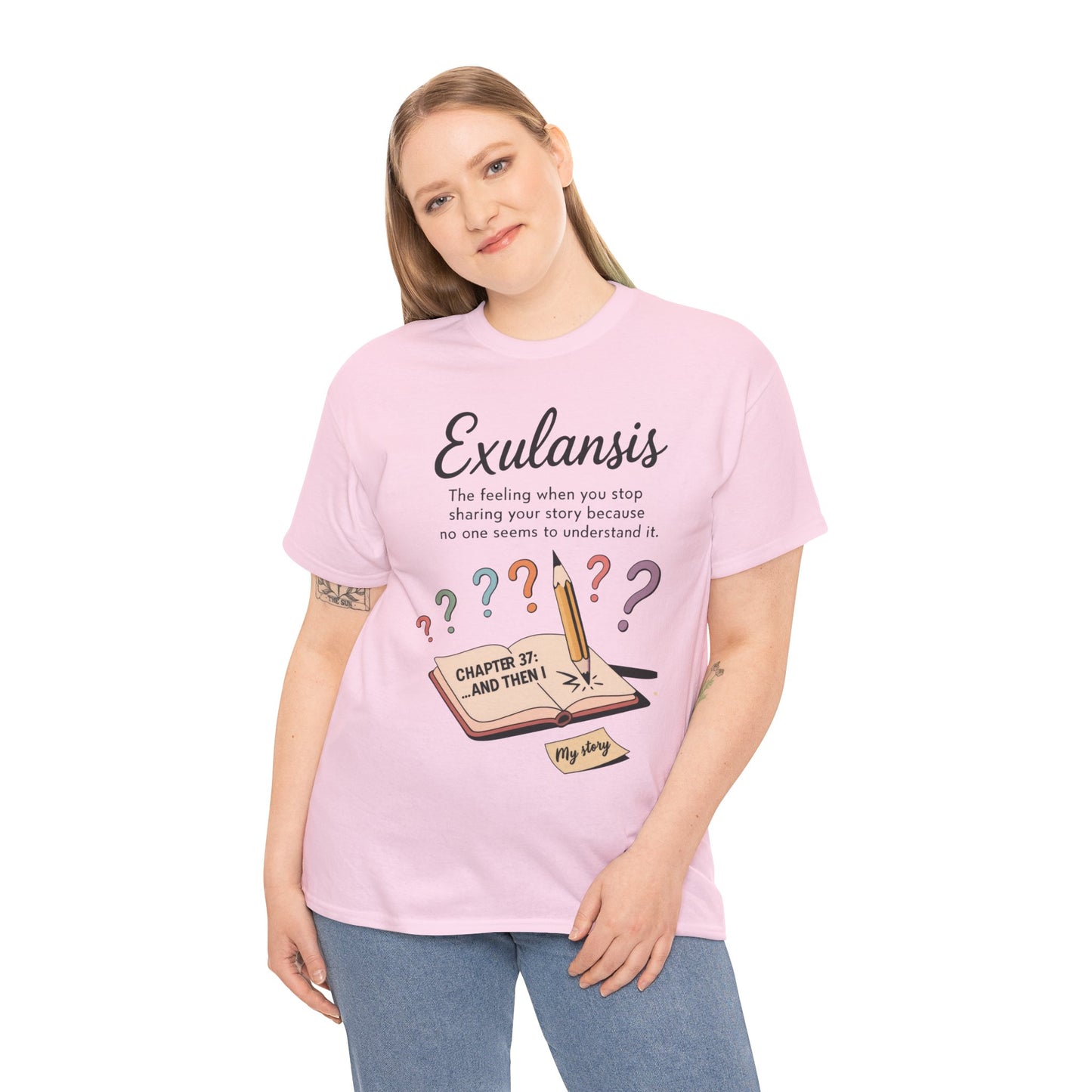 Exulansis Shirt, Emotional Aesthetic Word Tee, Deep Meaning Typography Graphic Tee, Women's Heavy Cotton Tee, deep meaning t shirt