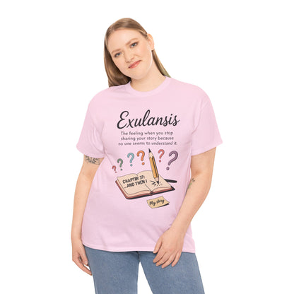 Exulansis Shirt, Emotional Aesthetic Word Tee, Deep Meaning Typography Graphic Tee, Women's Heavy Cotton Tee, deep meaning t shirt