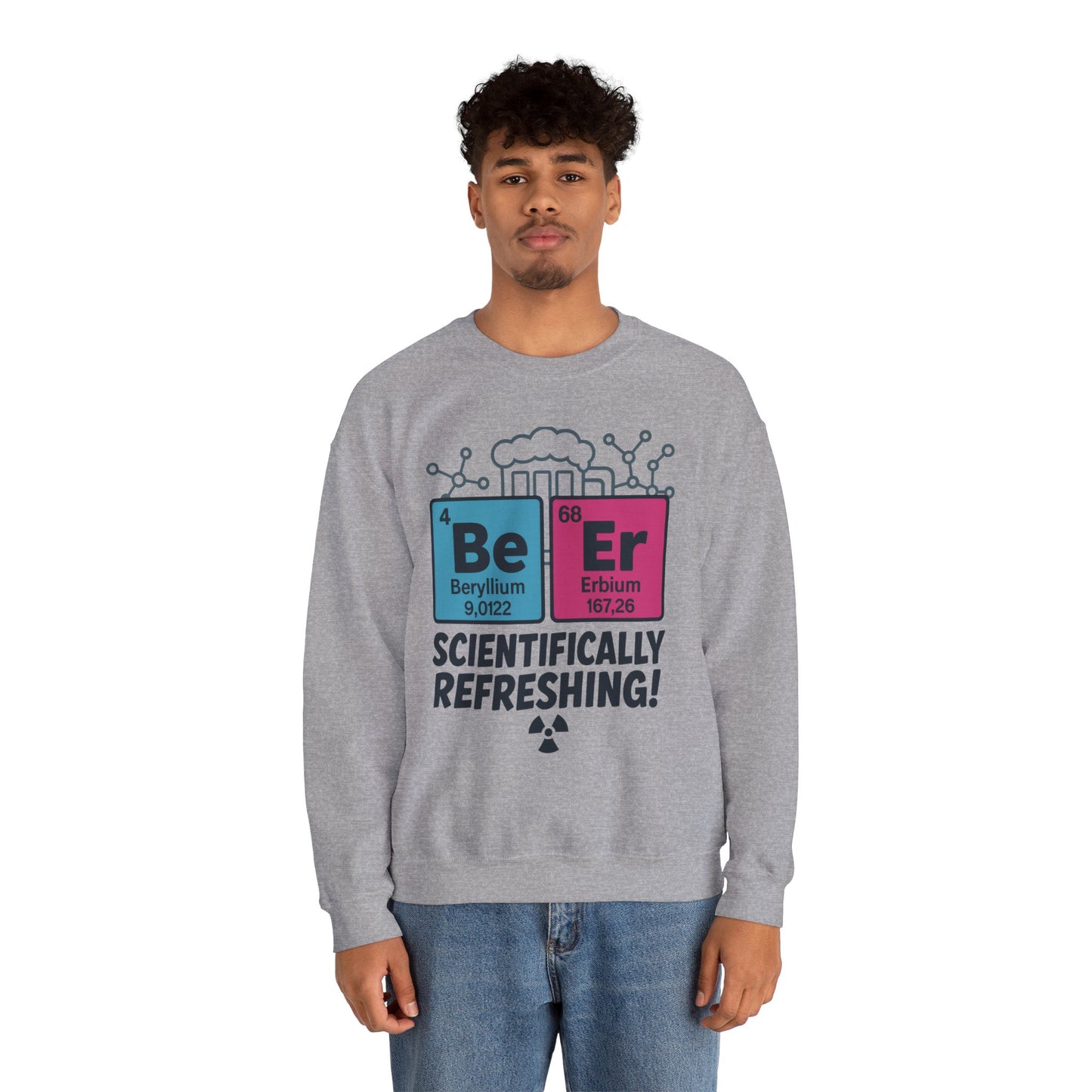 Scientifically Refreshing Beer Mens Sweatshirt, Gift for Beer Lovers, Science-Inspired Apparel, Perfect for Parties and Gatherings
