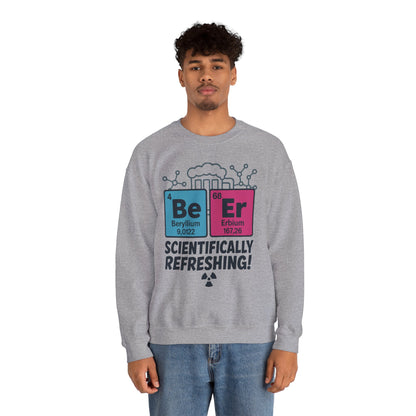 Scientifically Refreshing Beer Mens Sweatshirt, Gift for Beer Lovers, Science-Inspired Apparel, Perfect for Parties and Gatherings