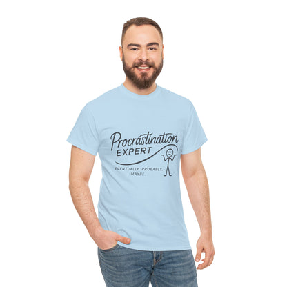 Procrastination Expert Men's Tee, Funny Shirt for Slackers, Gift for Students, Men's Comfortable Casual Wear, Laughs for Every Occasion