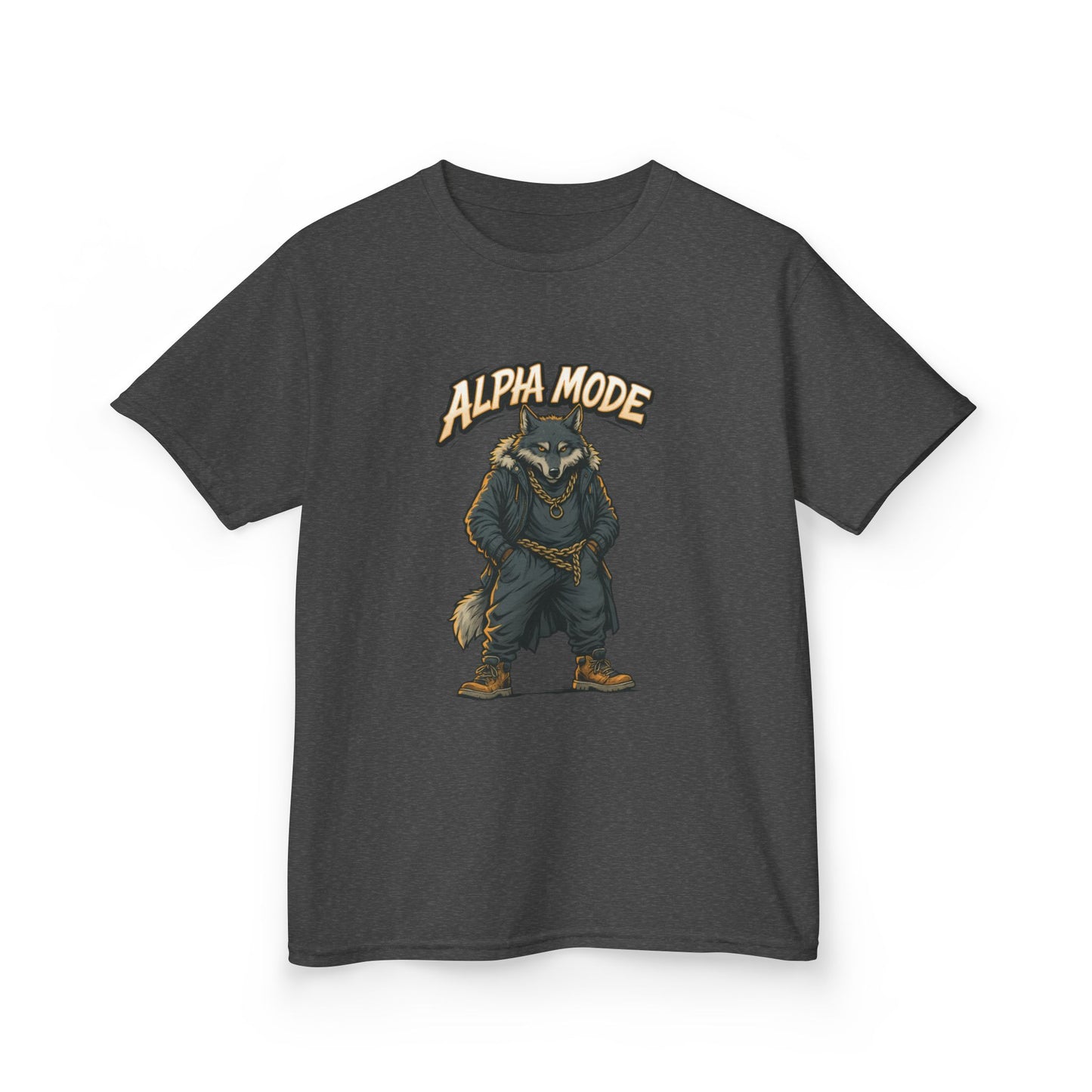 Alpha Mode Teen Wolf Shirt, Cool Youth Graphic Tee, Hip Hop Savage Wolf Tee, Graphic Kids Tee, Alpha Teen Streetwear, Wolf Gift for Teens