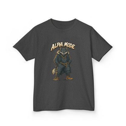 Alpha Mode Teen Wolf Shirt, Cool Youth Graphic Tee, Hip Hop Savage Wolf Tee, Graphic Kids Tee, Alpha Teen Streetwear, Wolf Gift for Teens