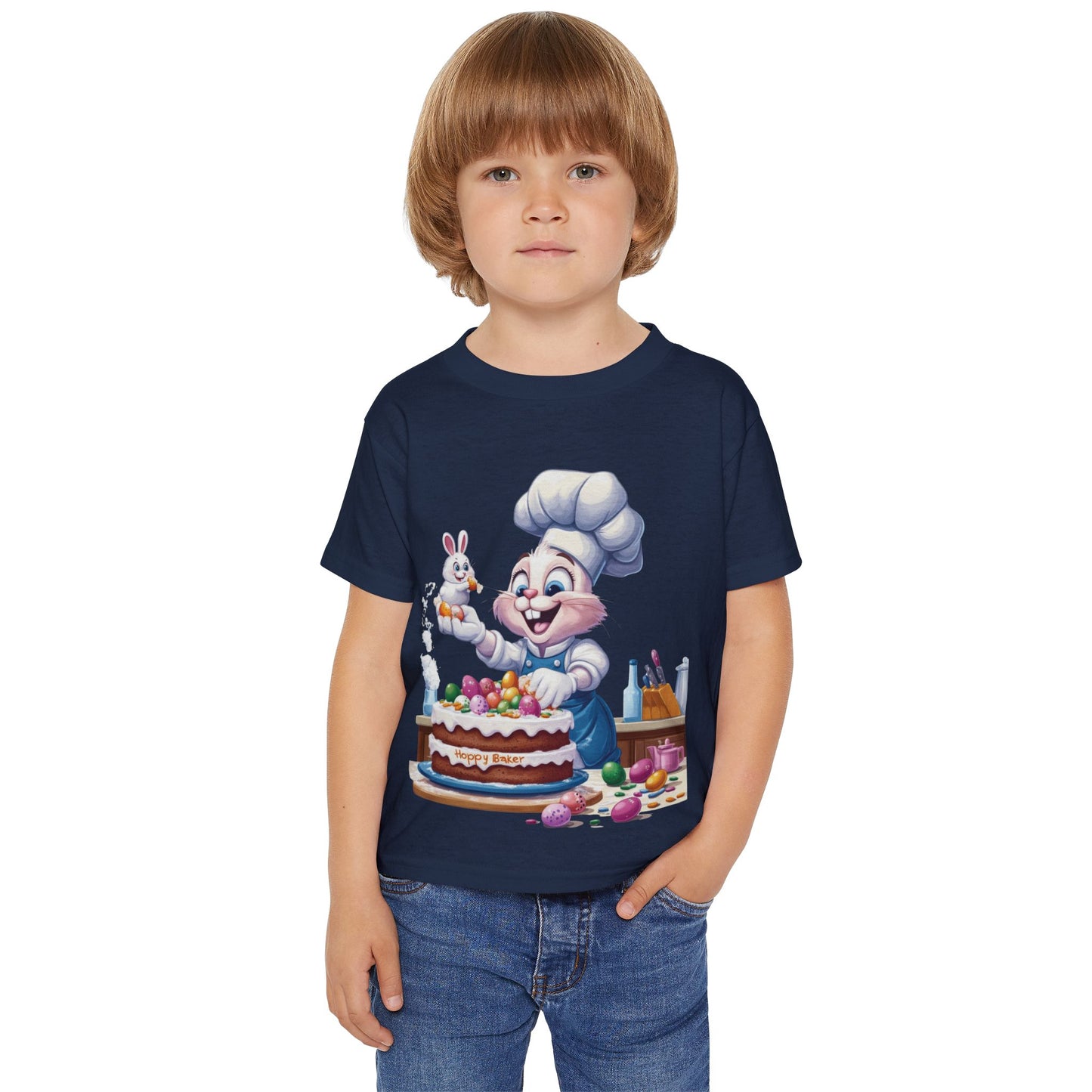 Bunny Chef Toddler T-Shirt, Cute Easter Apparel, Kids Baking Shirt, Toddler Gifts, Spring Outfits, Happy Bunny Design, Easter Cake Shirt