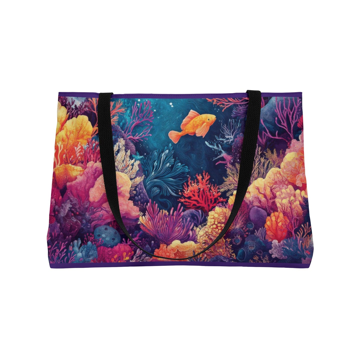 Vibrant Ocean-Themed Weekender Tote Bag, Perfect for Travel, Beach Days, or Gym, Stylish Carryall, Gift for Her, Summer Vibes