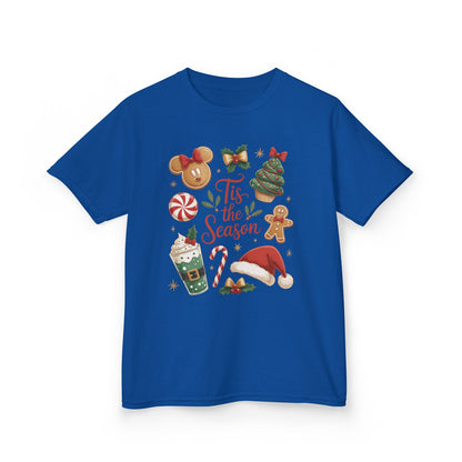 Tis the Season Christmas Shirt for Girls, Cute Holiday Cookie Tee, Kids Heavy Cotton™ Tee