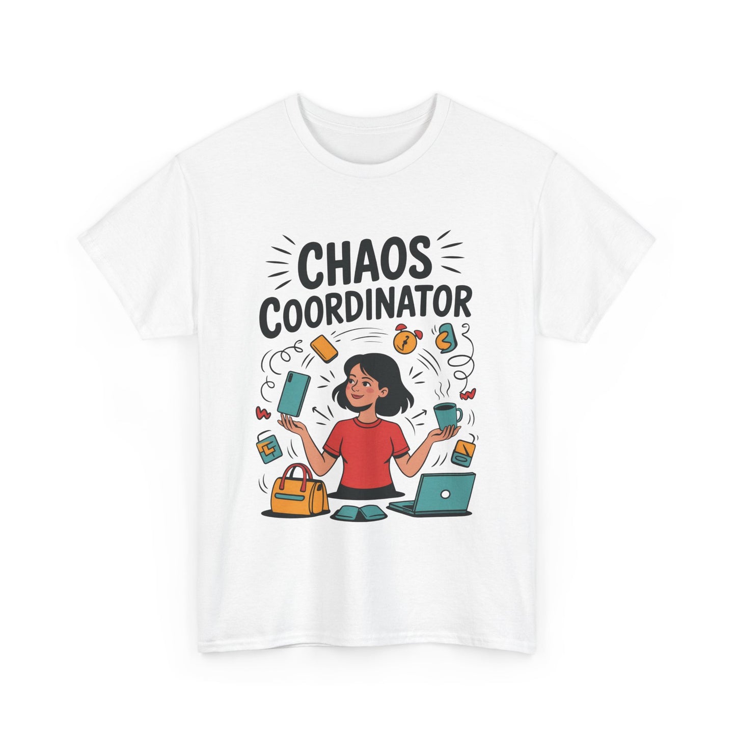 Chaos Coordinator Heavy Cotton Tee, Gift for Busy Moms, Mother's Day Gift, Funny Mom Life Shirt,  Busy Life Humor T-Shirt