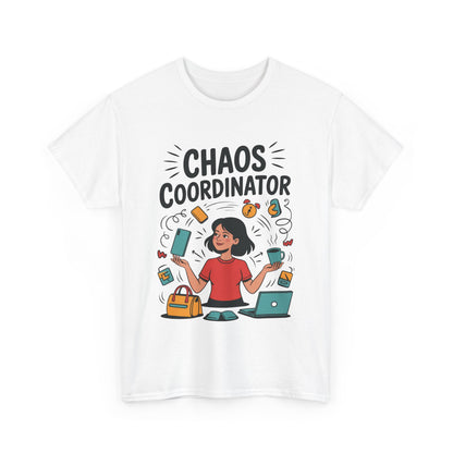 Chaos Coordinator Heavy Cotton Tee, Gift for Busy Moms, Mother's Day Gift, Funny Mom Life Shirt,  Busy Life Humor T-Shirt