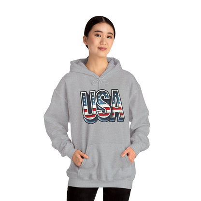 USA Flag Unisex Hoodie, Patriotic Sweatshirt, Independence Day Gift, American Pride Apparel, Casual Layering