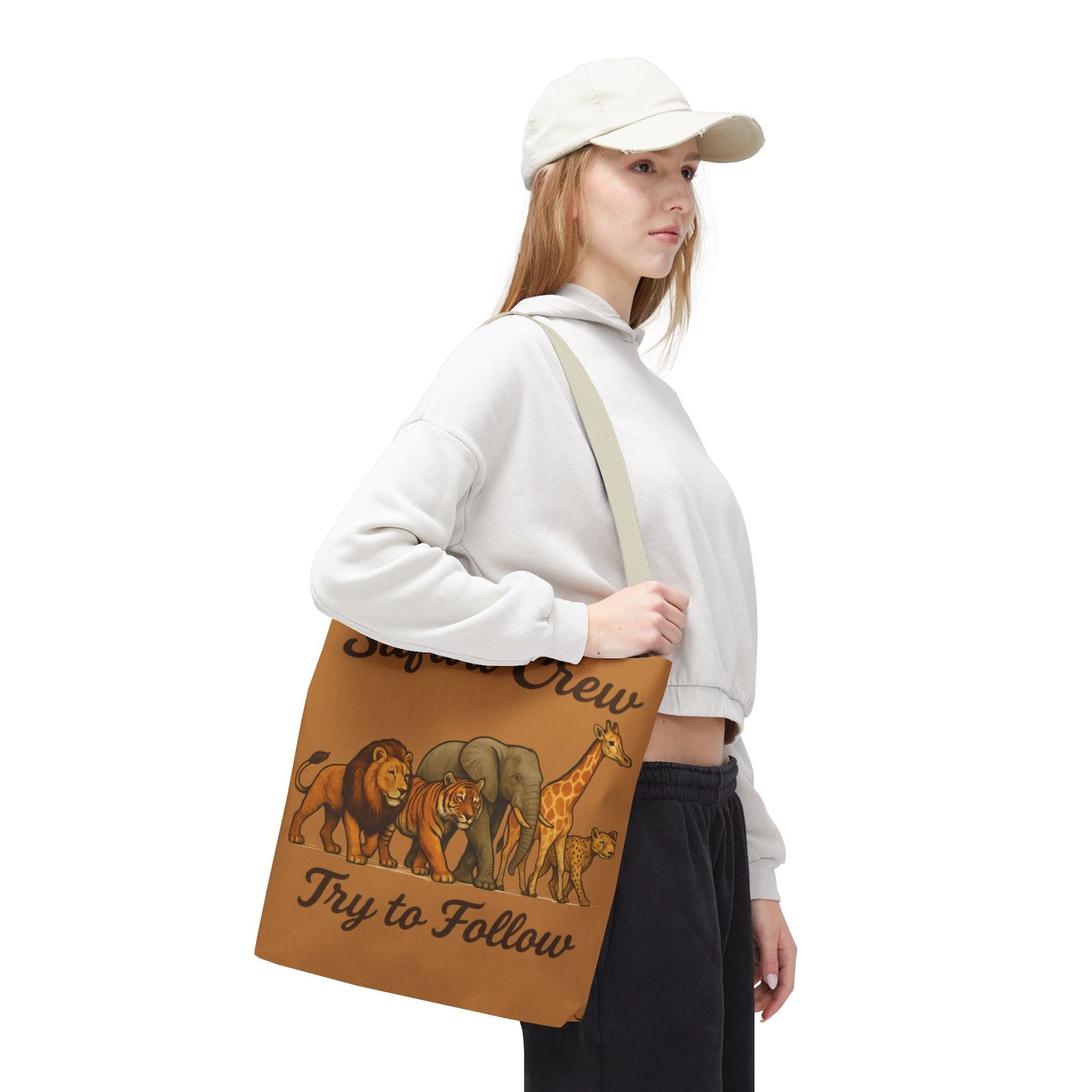 Safari Crew Tote Bag - Animal Print, Gift for Wildlife Lovers, Eco-Friendly, Stylish Grocery Bag, Adventure Enthusiast Essential