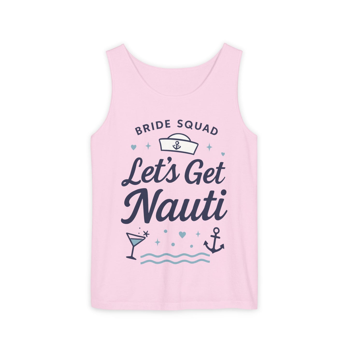 Lets Get Nauti Tank Top, Nautical Bachelorette Party Tee, Bride Squad Gift, Bridesmaid Hen Party Top, Fun Nautical Wedding Shirt