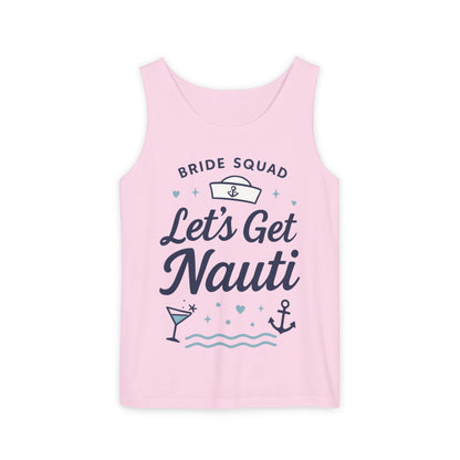 Lets Get Nauti Tank Top, Nautical Bachelorette Party Tee, Bride Squad Gift, Bridesmaid Hen Party Top, Fun Nautical Wedding Shirt