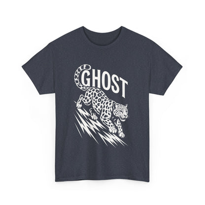Ghost Leopard Graphic Tee, Mens T-Shirt, Casual Wear, Animal Print Top, Gift for Cat Lovers, Halloween Outfit