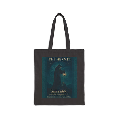 The Hermit Tarot Art Print, Mystical Solitude Illustration, Spiritual Art with Lantern, Seek Within Inspirational Bag, Spiritual Gifts
