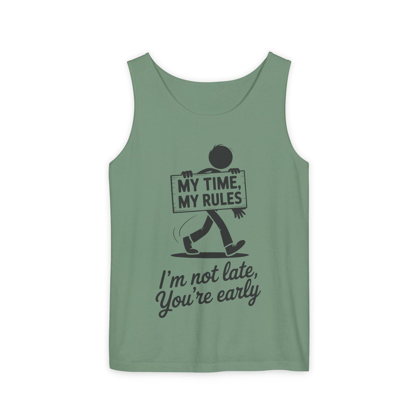 My Time, My Rules Men's Tank Top, Fun Casual Wear for Any Occasion, Relaxed Vibe, Time Management Humor, Self love t shirt