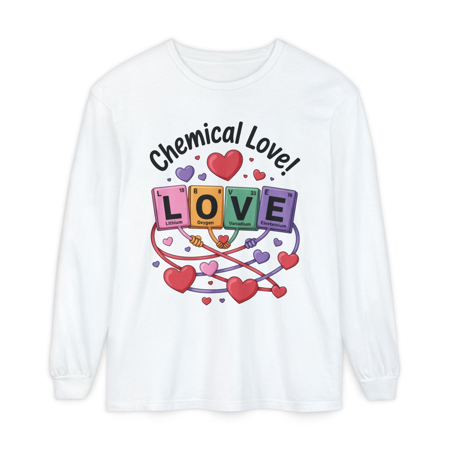 Chemical Love Long Sleeve T-Shirt Women's, Perfect Gift for Science Lovers, Valentine's Day, Chemistry Enthusiasts, Casual Wear, Cute [...]