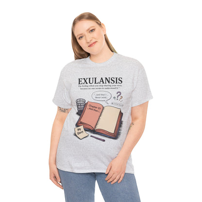 Exulansis Shirt, Emotional Aesthetic Word Tee, Deep Meaning Typography Graphic Tee, Women's Heavy Cotton Tee, deep meaning t shirt