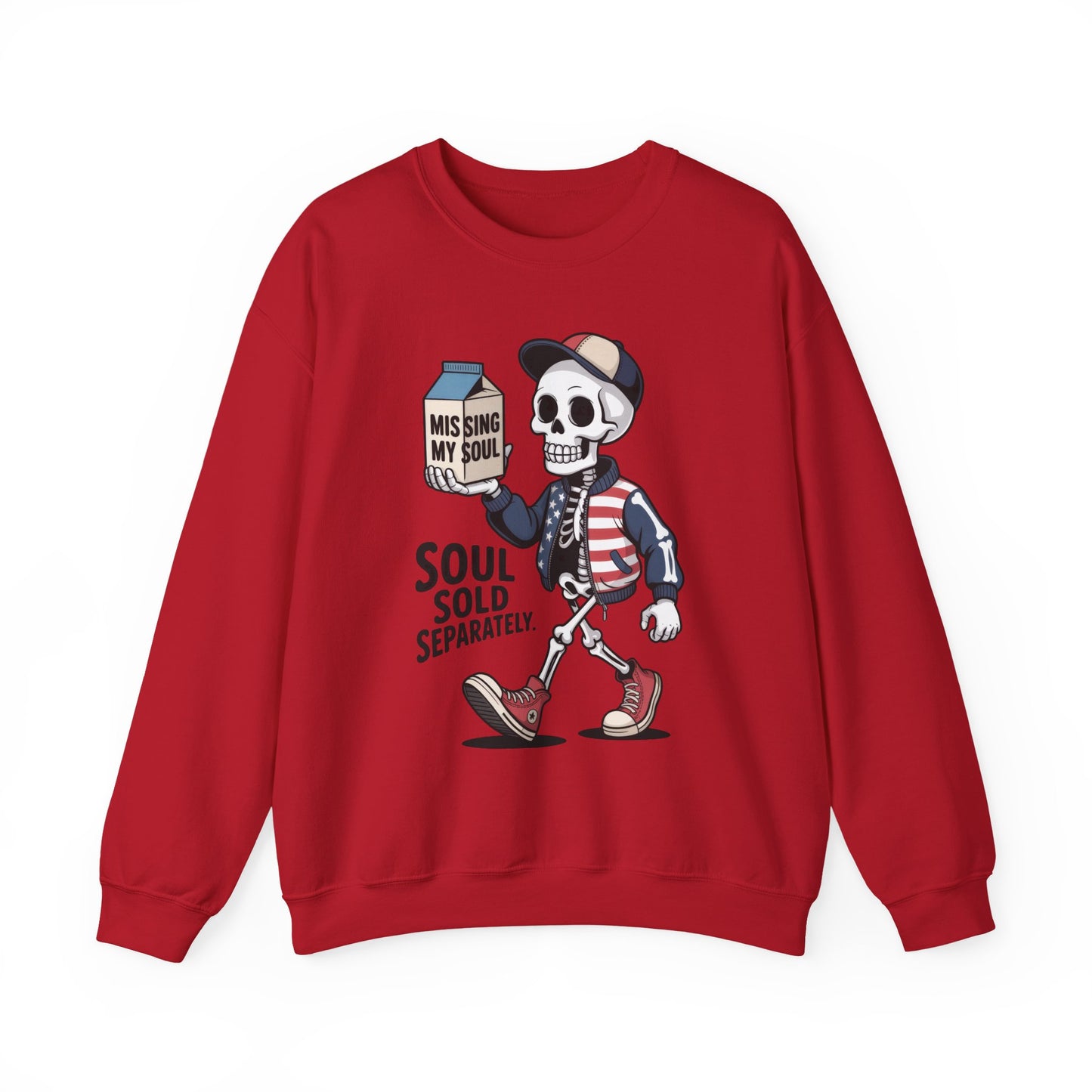 Skeleton Graphic Sweatshirt, Soul Sold Separately Pullover, Funny Gothic Streetwear, Missing My Soul Skull Hoodie Alternative