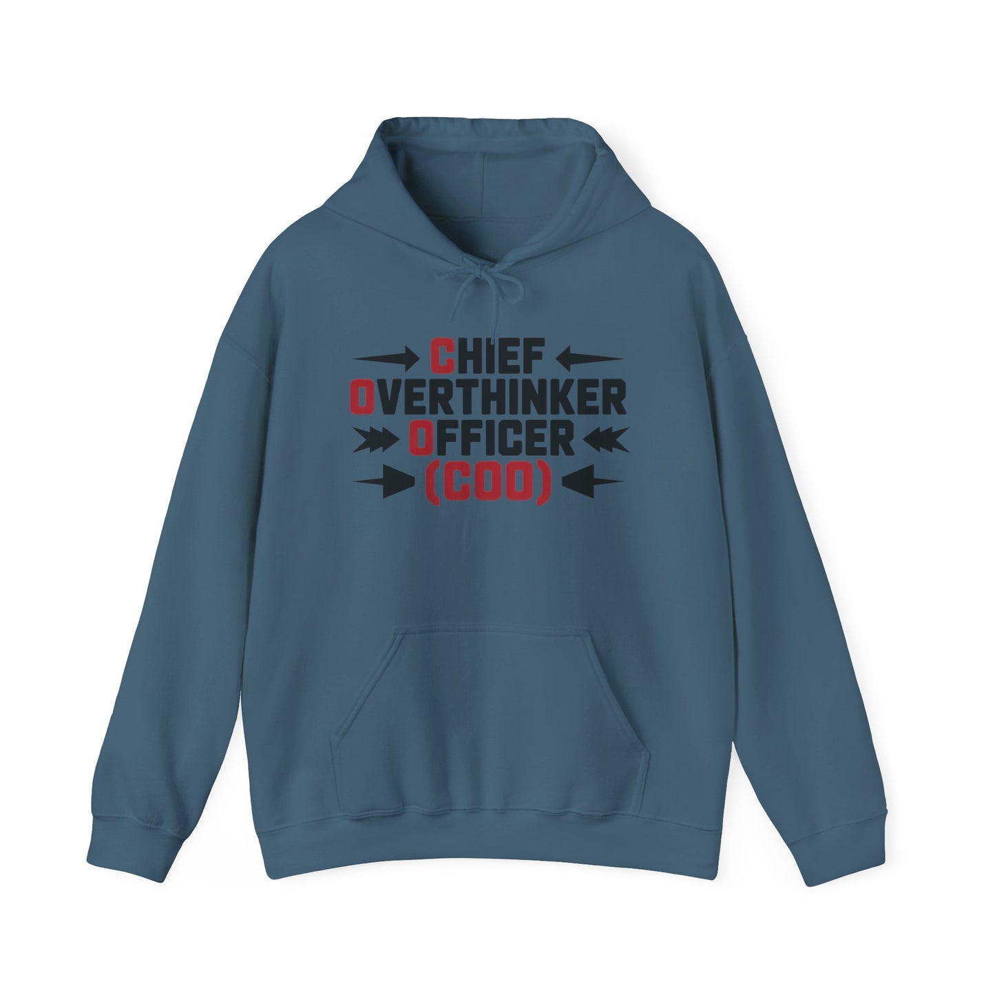 Chief Overthinker Officer Men's Hoodie, Funny COO Graphic Pullover, Sarcastic Office Humor Gift, Men's Heavy Blend™ Hooded Sweatshirt