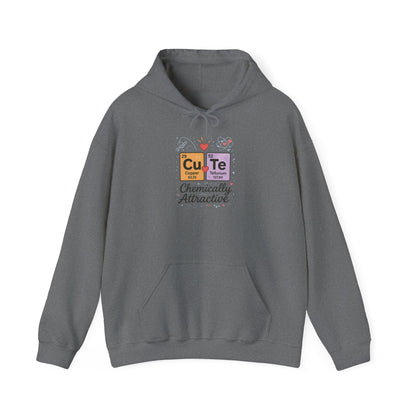 Cute Chemistry Hoodie for Women, CuTe Periodic Table Sweatshirt, Chemically Attractive Science Gift for Her, Great for Birthdays & Holidays