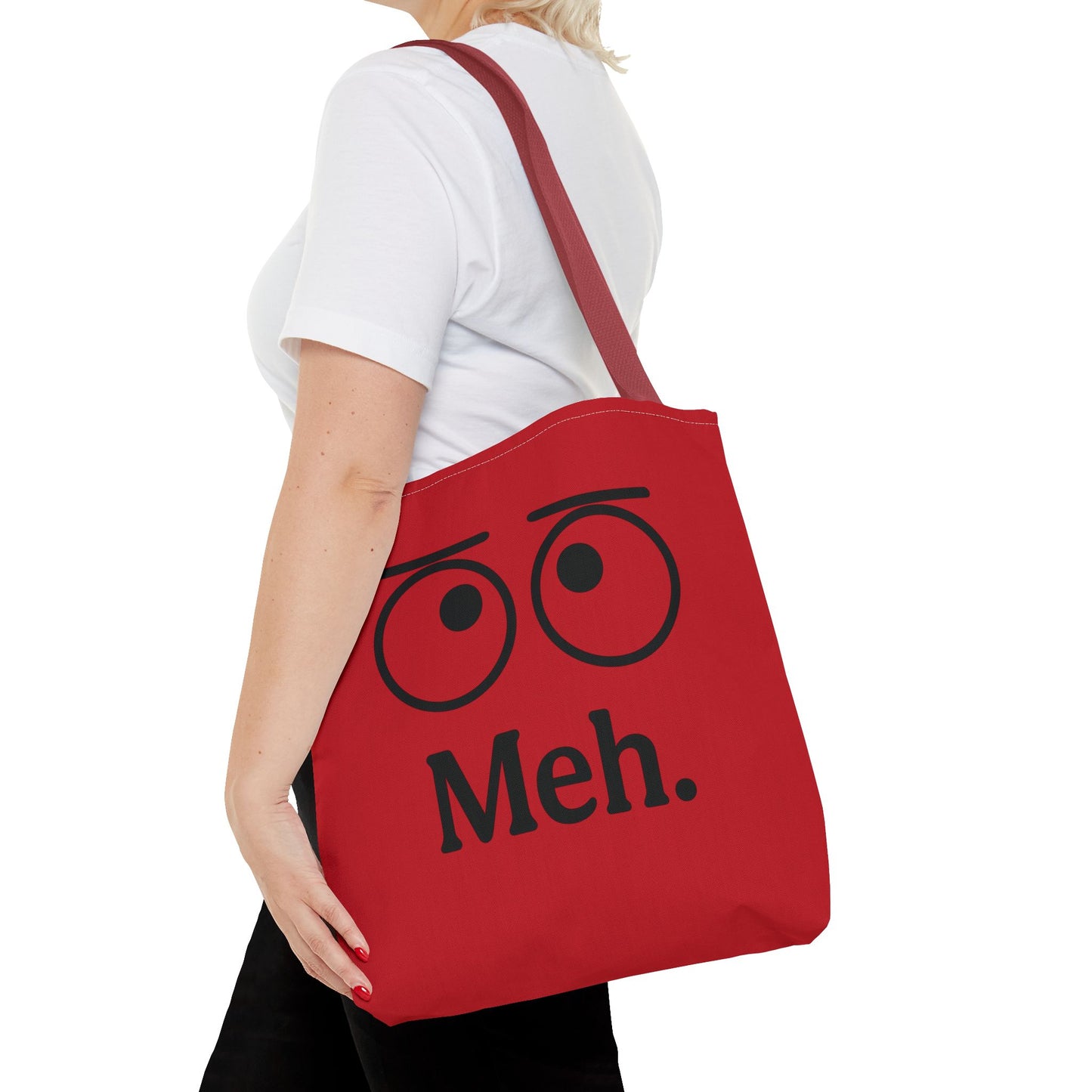 Meh. Tote Bag - Perfect Gift for Sarcastic Friends, Trendy Everyday Use, Unique Statement Accessory, Ideal for School, Work, Shopping