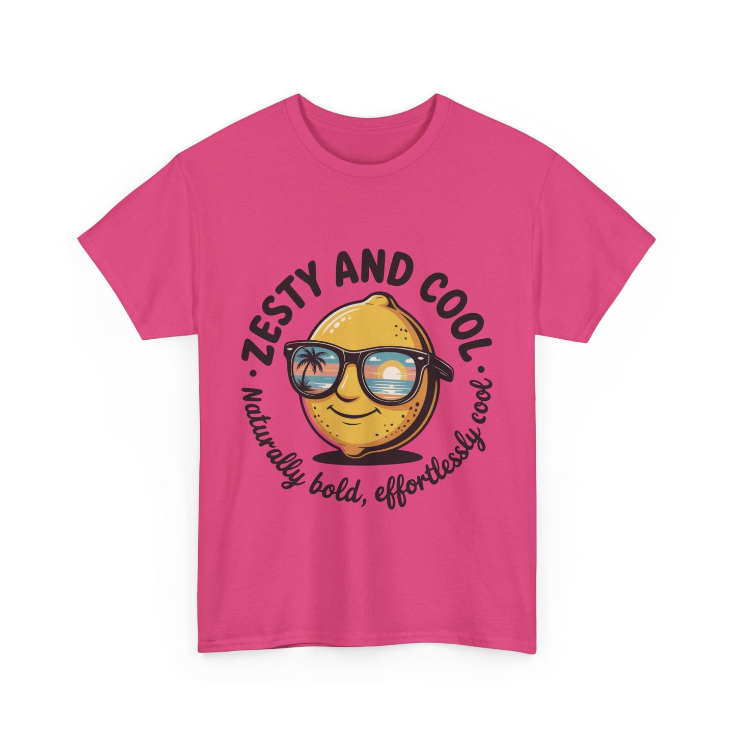 Zesty Lemon Tee, Womens Heavy Cotton T-Shirt, Funny Graphic Tee, Summer Apparel, Gift for Lemon Lovers, Casual Style, Funny Summer Tee