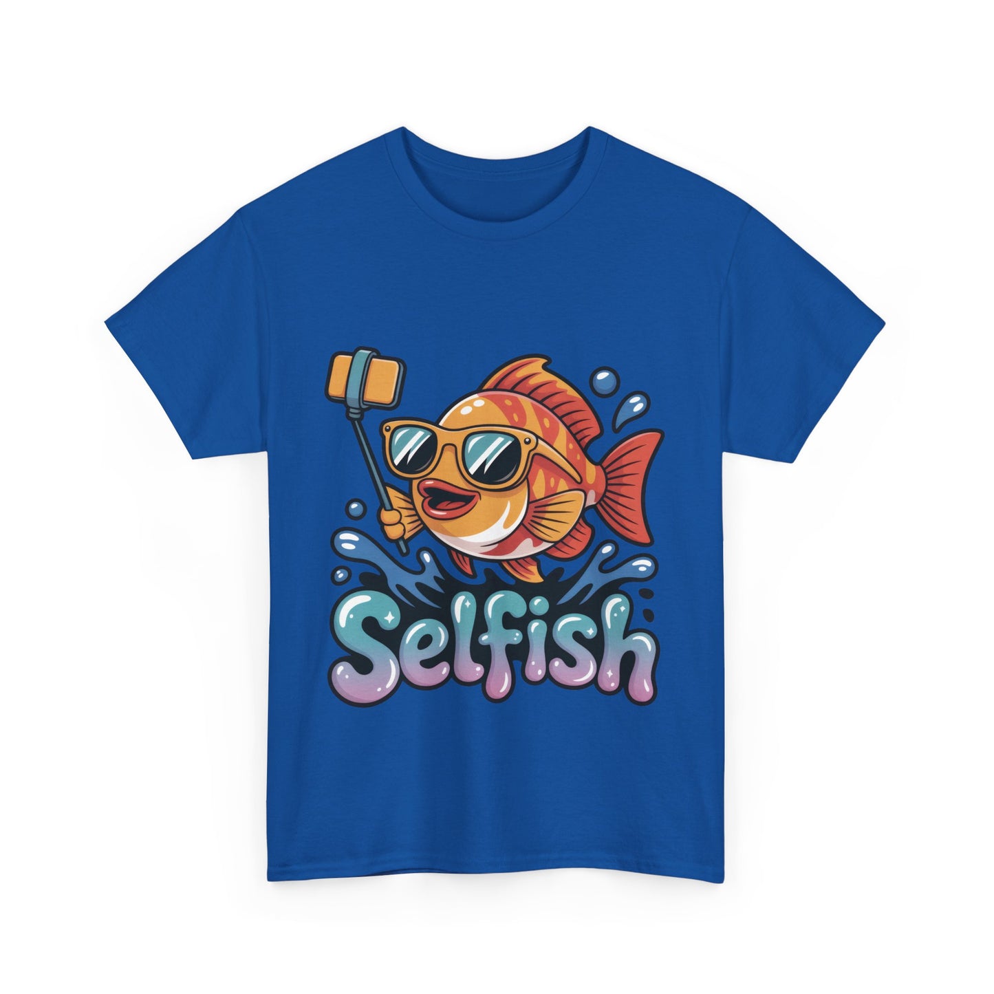 Funny Selfie Fish Graphic Womens T-Shirt, Playful Pun Gift for Her, Summer Vibes, Unique Beach Shirt, Outdoor Adventures