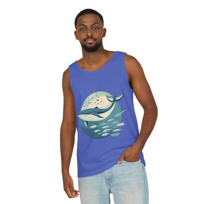 Ocean-Inspired Unisex Tank Top, Whale Design Shirt, Summer Casual Wear, Beach Vibes Gift, Eco-Friendly Fashion