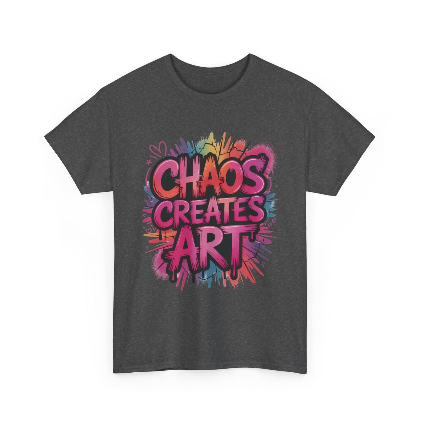 Chaos Creates Art Colorful Graffiti Womens Graphic Tee, Graffiti Shirt, Streetwear Tee