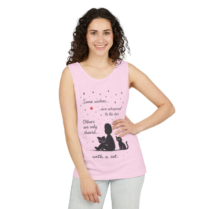 Whimsical Cat Lover's Tank Top, Inspirational Quote Top, Womens Garment-Dyed Summer Shirt, Gifts for Cat Moms, Casual Wear, Pet [...]