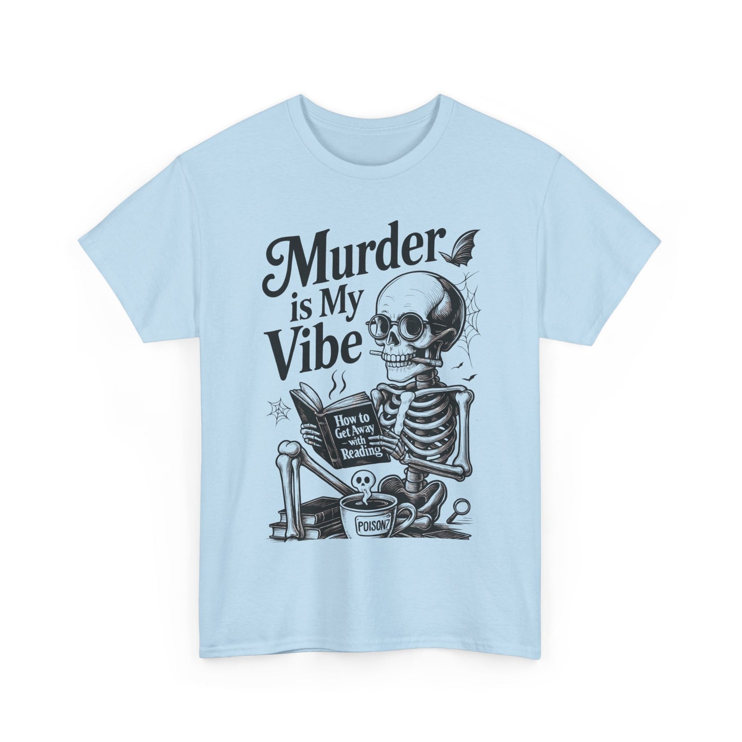 Mens Heavy Cotton Tee - "Murder is My Vibe" Graphic Shirt for Ghoulish Vibes, Halloween Fun, Spooky Season, Casual Wear, Gift for [...]