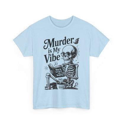 Mens Heavy Cotton Tee - "Murder is My Vibe" Graphic Shirt for Ghoulish Vibes, Halloween Fun, Spooky Season, Casual Wear, Gift for [...]
