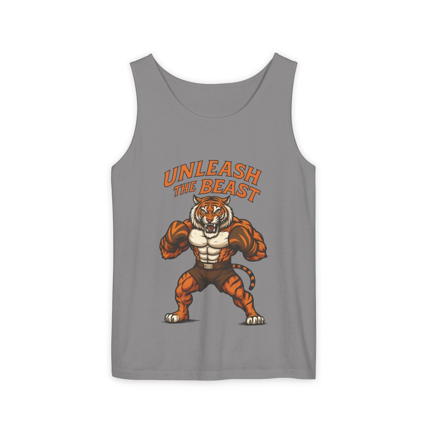 Unleash The Beast Tiger Gym Tank Top - Mens Workout Muscle Tank, Fitness Motivation Sleeveless Shirt, Bodybuilding Top, Strong Beast Gym Top