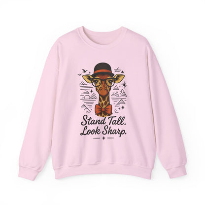 Stylish Giraffe Sweatshirt - Stand Tall, Look Sharp, Unisex Sweater for Animal Lovers, Cozy Gift, Fun Fashion for All Seasons