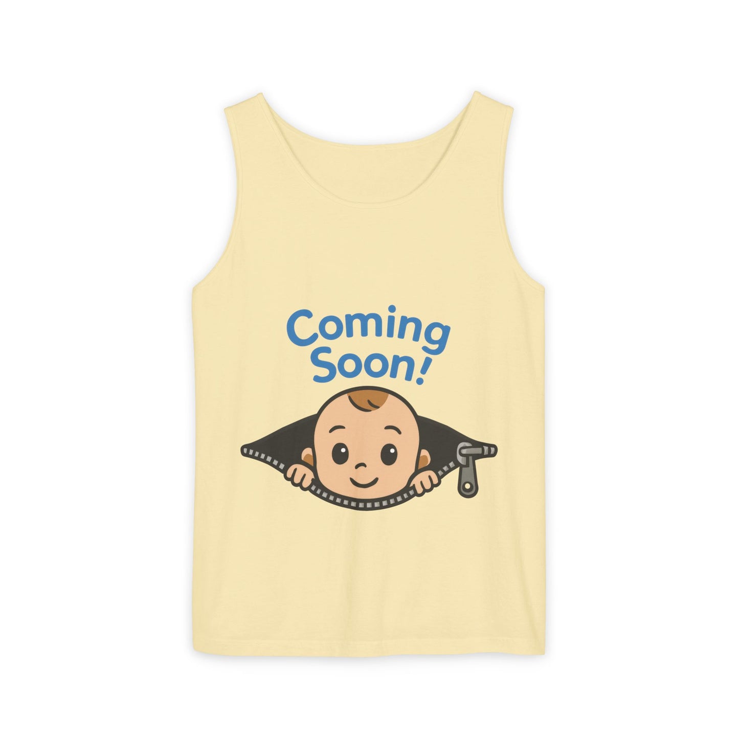 Coming Soon Maternity Tank Top, Cute Baby Boy Pregnancy Announcement Tee, Funny Expecting Mom Gift, Gender Reveal Tee, Baby Shower Top