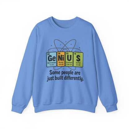 Funny Womens Science Sweatshirt, Genius Periodic Table Pullover, Nerdy Chemistry Gift for Her,  Funny Gift for Nerds, Science Geek Apparel