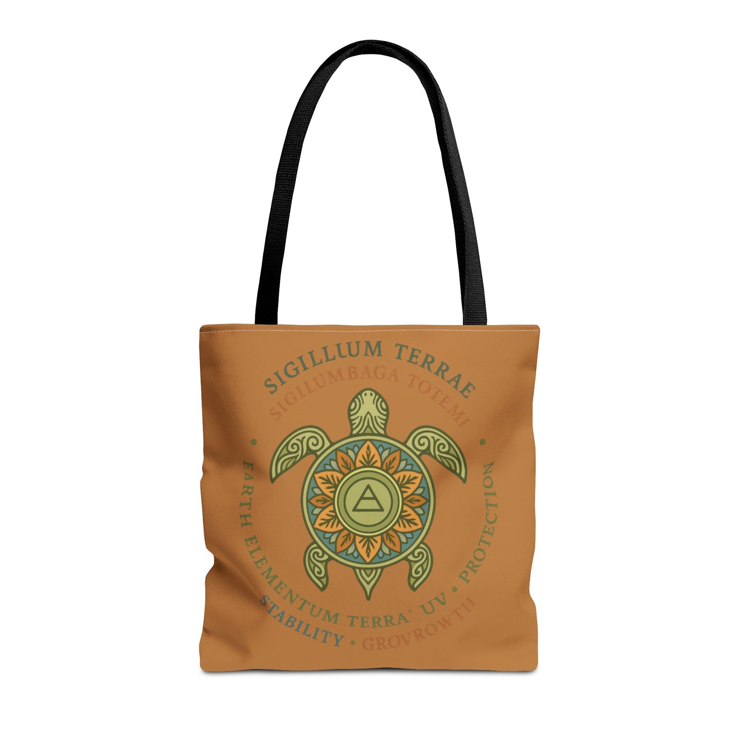 Spiritual Symbol Tote Bag, Eco-Friendly Shopping Bag, Meditation Pouch, Gift for Yogis, Bohemian Style, Sigillum Terrae Design