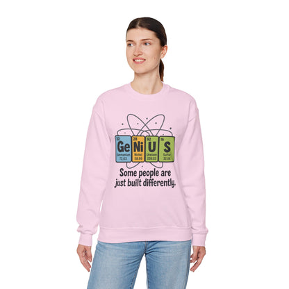 Funny Womens Science Sweatshirt, Genius Periodic Table Pullover, Nerdy Chemistry Gift for Her,  Funny Gift for Nerds, Science Geek Apparel