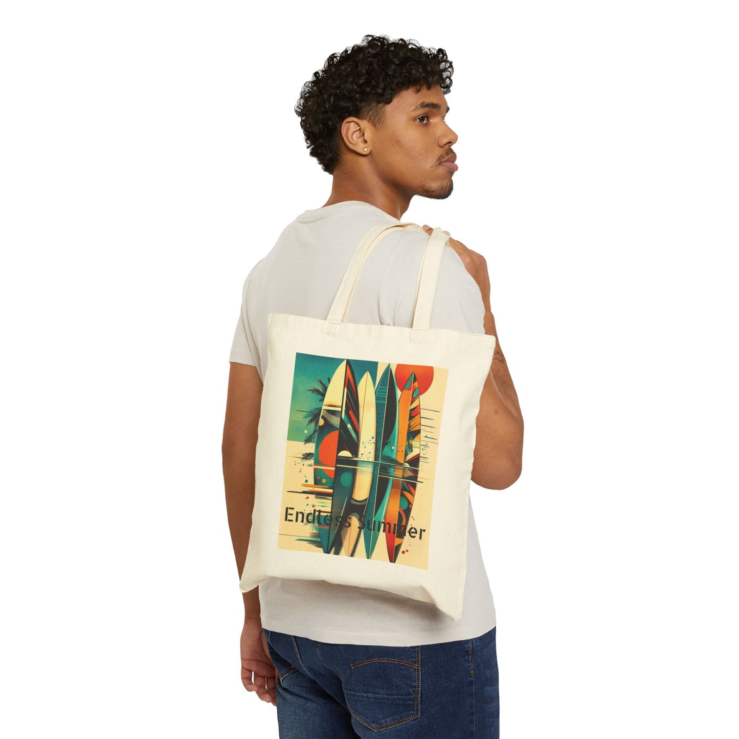 Endless Summer Surf Tote Bag, Beach Bag, Eco-Friendly Shopping Tote, Summer Accessories, Gift for Surfers, Casual Everyday Bag