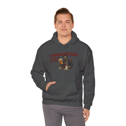 The Working Dead 9-to-5 Apocalypse Hoodie, Men's Horror Office Zombie Sweatshirt, Halloween Zombie Work Top