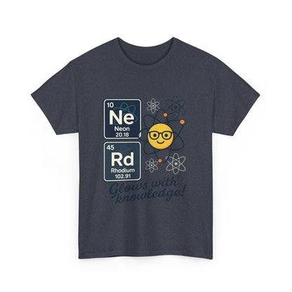 Funny Womens Nerd T-Shirt, NeRd Periodic Table Shirt, Glowing Knowledge Tee, Science Lover Gift, Chemistry Shirt, STEM Apparel, Science Tee