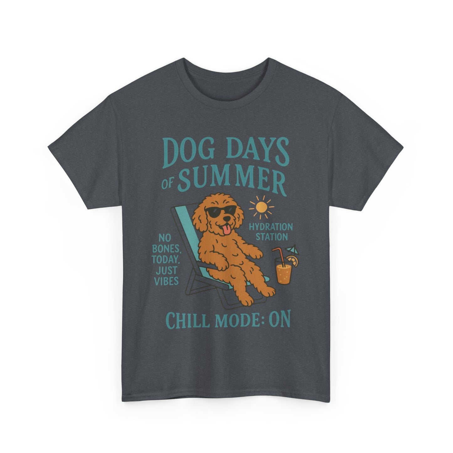 Dog Days of Summer Shirt, Funny Cute Dog Graphic Womens T-Shirt, Chill Mode ON Tee, Summer Puppy Vibes Gift, Dog Lover Gift